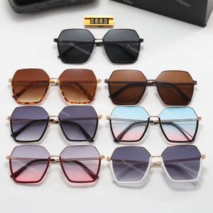 Sechseckige Sonnenbrille Damen Designer-Sonnenbrille Lünetten Gold Twist Luxusbrille Frau klassische Buchstaben randlose Sonnenbrille 7 Farben optionale Brille Großhandel