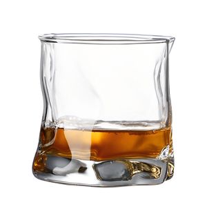 European Classical Irregular Wine Glass Glass Beer Glass Bar Personality Iceberg Glass 220mL