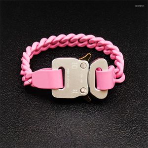 Chains 1017 ALYX 9SM Bracelet Lacquer Baking Function Latch Pink Size: 22 19 0.8