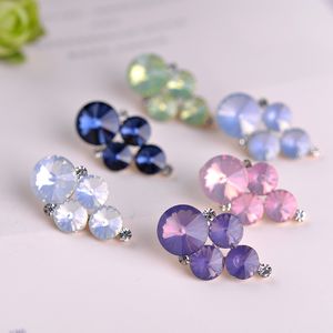 Ear Cuff Lubov Elegant Crystal Opal Stone Stud örhängen Decorcing Piercing for Women Fashion Christmas Present Jewelry 230614