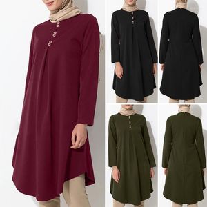 Ubrania etniczne kobiety moda Abaya Kaftan Dubai Turcja Solid Button Set Luxury Islam Sacie African Dress Kimono Maroko Caftan