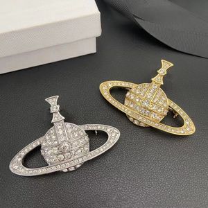 Tasarımcı Marka Pimleri Broşlar Mektup Vivian Lüks Kadın Mücevher Metal Pin Cjeweler Westwood Brooche Aksesuarları 4534