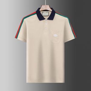 Mode Italien designer sommarpolo skjorta korta ärmar män polo t skjortor lös solid hip hop casual affär sport high street mens polos skjortor