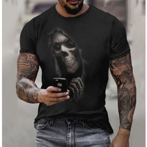 Gi15 Homens Camisetas 3D Mens Designer Camiseta Criativo Crânio Esqueleto Animal Manga Curta Tees Verão Novidade Haloween Hip Pop Street Casual Camiseta Diária