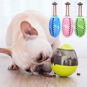 Brinquedo para animais de estimação 2 estilos Bola de comida para animais de estimação Escova de dentes Brinquedo para mastigar Tumbler Estilo para cachorro de estimação Brinquedo interativo para cachorro Distribuidor de comida