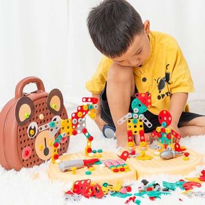 Tools Workshop Montessori Children Pretend Play Toys for Boys 3 Years Old Child Driller Games Tool Box Toy Educational Garden Toy for Kids Gift 230614