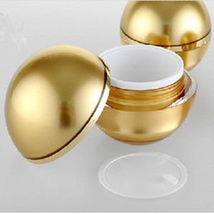 15 Teil/los Hohe Qualität 15g 30g 50g Sphärische Acryl Creme Flasche Ball Typ Glas Hersteller Goldene Farbe kosmetische Topf Pasxn