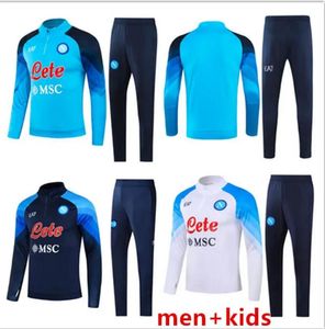 23 24 Napoli TrackSuit soccer jersey football kit 22 23 SSC Naples AE7 D10S Hommes training suit wear Formation tuta Chandal Squitude Jogging