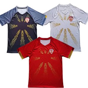 23-24 North Macedonia Camisas de futebol personalizadas de qualidade tailandesa PANDEV 10 BARDHI 17 TRICKOVSKI 7 ALIOSKI 8 Uso personalizado