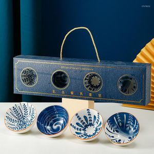 Conjuntos de louça trevo tigela de cerâmica conjunto de talheres japonês caixa de presente para evento cozinha acessórios de mesa