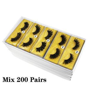 Makeup Tools 3D Mink Eyelashes Wholesale 30100200 Pairs makeup lashes Pack Natural False Thick Fake Bulk Items 230614