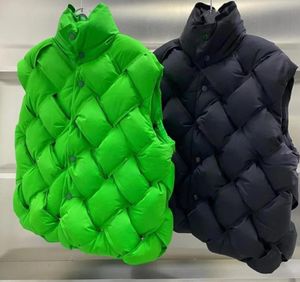 Gilet da donna Autunno Inverno Modello intrecciato Caldo piumino imbottito Gilet Gilet Giacca Donna Gilet senza maniche allentato verde Cappotto da donna