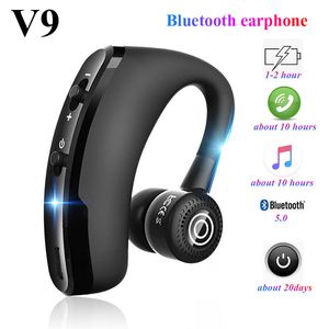 V9 Bluetooth Earbuds Handfree bezprzewodowe słuchawki BT4.1 CSR Kontrola szumu Business Bezprzewodowy zestaw słuchawkowy Bluetooth z mikrofonem do smartfona z pudełkiem