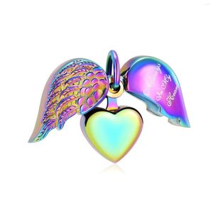 Pendant Necklaces Cremation Jewelry Always In My Heart Urn Necklace For Ashes Keepsake Memorial Angel Wing Locket