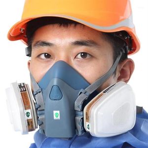 Hood taktyczny 7502 Industrial Dust Mask 3200 Farba natryskowa Bezpieczeństwo gazu Respirator WTH Filter14098926240p