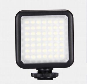 Cabeças de flash Jumpflash LED-D49 Mini 49 LED Câmera ultra direita regulável Luz de preenchimento móvel