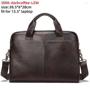 Dokumenty Executive Bag Cecutive for Men Men's Teksywra oryginalna skórzana laptopa portu dokument torebka biznesowa