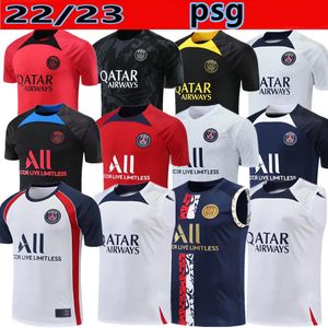 23/24 PSGS Mbappe Soccer Jerseys Tracksuit 2023 2024 Classic Style Paris Training Suit Sergio Ramos Verratti Icardi Football Short Sleeve