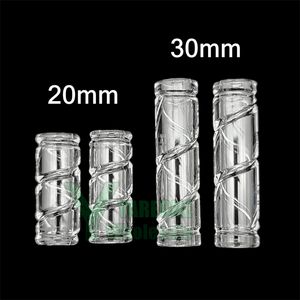 Spiral Engraved Hollow Quartz Terp Pillar 6mm 8mm OD 20mm 30mm Banger Insert Bead for Terp Slurper Control Tower Blender Dab Bangers YAREONE Wholesale