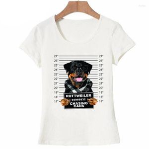 Women's T Shirts Jack Russell Rottweiler Terrier Dog Print Shirt Women Fashion Funny Graphic Tee Casual Short Sleeve Tops