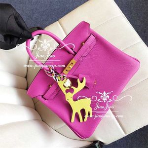 Platinum Bags Private Customized Designers Handbags Portable Women's Home Rose Purple Togo Calf Leather Bk25cm Gold Buckle Large Ad7r