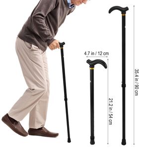 Inne przedmioty dla zdrowia 1PC Aluminium Aluminium Sconeble Walking Stick 2sekcja teleskopowa Kuć Regulowana Trzcina dla starych ludzi 90 cm 230614