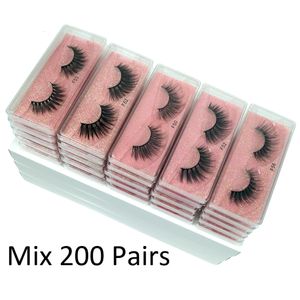 Makeup Tools Lashes Bulk Wholesale 3050100200 pcs 3d Mink Natural Eyelashes Fluffy False In 230614