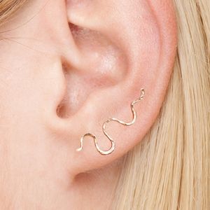 Kulak manşet 925 gümüş kulak tırmanıcı küpeler el yapımı takı altın dolu mücevher punk oorbellen boho minimalist piercing küpeler 230614