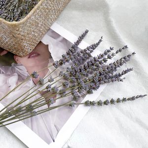 Dekorativa blommor 25st Provence Natural Lavender Flower Dried Romantic Immortal Dry Bouquet Wedding Party Home Decor