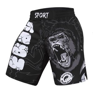 Męskie spodenki BJJ MMA Boks Sports Fitness Monkey Osobowość oddychająca luźne szorty Tajskie Pięści Pięści Walki 230615