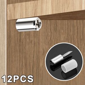 Novo parafuso auto-roscante cruzado 12/1 peças com placa de armário de borracha antiderrapante suporte laminado faça você mesmo guarda-roupa armário divisória de vidro unhas