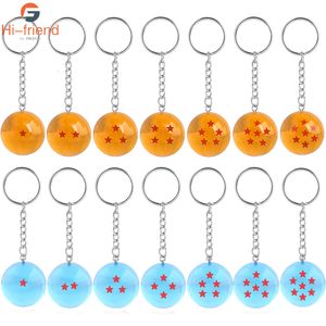 Key Rings 14Pcs Wholesale Animation Z 7-12 Stars Keychain Spherical Metal Pendant Fans Gift Favorites Key Ring Bag Car Jewelry 230614