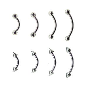 Labret Lip Piercing Jewelry 100pcslot Body Sopracciglio Borchie Orecchino Curva Bilanciere Anello Cono Palla Commercio all'ingrosso 230614