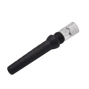 Smoking Portable Black Natural Wooden Glass Digger Pipes Catcher Taster Bat One Hitter Dry Herb Tobacco Filter Tube Handpipes Cigarette Wood Dugout Holder Tips