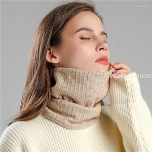 Cachecóis de Cor Sólida Lenço de Lã Quente Cachecol Feminino de Malha de Inverno Lenço Macio Moda Feminina Pescoço Snood Meninas Menino