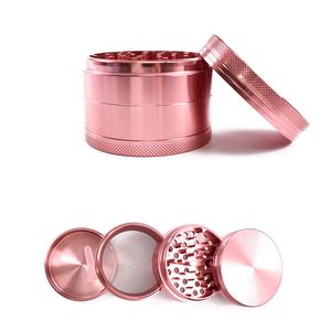 40~63mm Aluminium Alloy Herb Grinders 4-layers Spice Mills Handle-Type Herb-medicine Kibbler Smoking Accessories for Smoker Gifts Tobacco Crusher