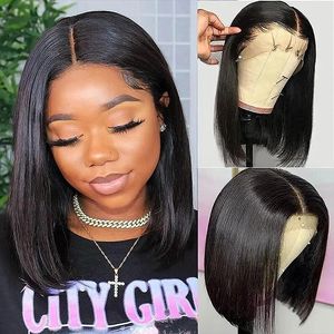 Bob Wig Bone Straight Lace Front Human Hair Wigs For Women HD Transparent Lace Frontal Wig Glueless Wig Human Hair