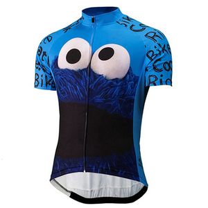 Koszulki rowerowe Tops Summer Funny Cartoon Męskie Jersey Cookie Niebieskie duże oczy rowerowe ubrania rowerowe Rower Pro Racing Triathlon MTB koszulka 230614