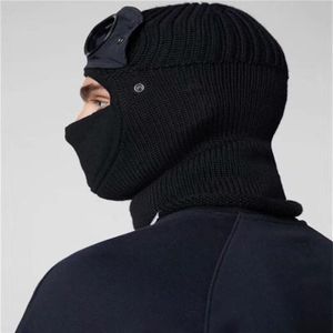 Two lens windbreak hood beanies outdoor cotton knitted windproof men face mask casual male skull caps hats black grey army green h307H