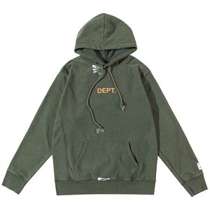 GD Hoodie Men Graffiti Hooded Thickened Cotton Sweater Men Full Zip Cardigan for Men's Owens Trend Masked Metal Hole Hoodie