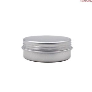 25ml Empty Cosmetic Cream Jar Pot Screw Cap Metal Aluminum Round Tin Cans Box Sample Containers Can Makeup Tool 50pcs/lothigh quantty Umawn