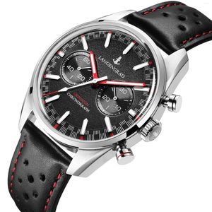 Relógios de pulso RED STAR Seagull 1963 Racing Chronograph Relógio de pulso mecânico ST1901 Movimento com gooseneck Sapphire Super Luminous Watch