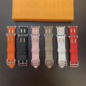 Fashion Watchbands Strap For Apple Watch Band 41mm 42mm 38mm 40mm 44mm 45mm 49mm iwatch 3 4 5 6 7 SE 8 bands Leather Straps Bracelet Stripes watchband