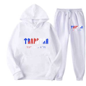 Trapstar Marca Trapstar Impresso Roupas Esportivas Camisetas Masculinas 16 Cores Quentes Conjunto de Duas Peças Moletom Com Capuz Solto Calças Design de Fluxo de Maré 657ess