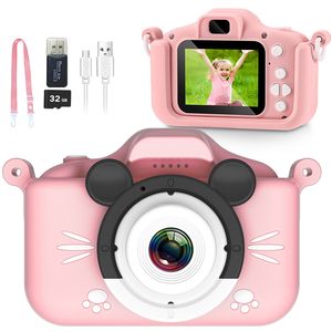 Toy Cameras Kids Camera Toys 2000W Pixel HD Digital Video Mini SLR Selfie Game Educational For Children Christmas Birthday Gifts 230615