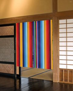 Curtain Colorful Mexican Stripes Japanese Door Bedroom Doorway Partition Curtains Restaurant Kitchen Decor Drapes