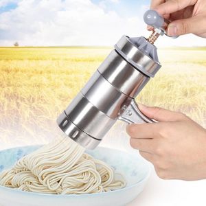 Noodle Makers manuali 1PC Macchina per pasta manuale in acciaio inossidabile per uso domestico Macchina per noodle a pressione manuale Noodle Maker con 5 modelli 230614