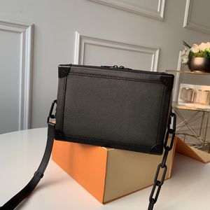 Designer Soft Trunk Bags Luxury Chain Bags 1: 1 Kvalitet äkta läder axelväskor 25 cm med låda ML319