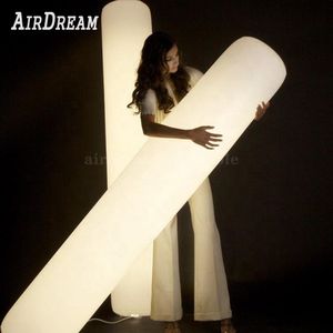 3mH 10ft Wholesale LED Inflatable Column Color Changing Advertising Lighting Pillar with Printing for wedding party event promotion