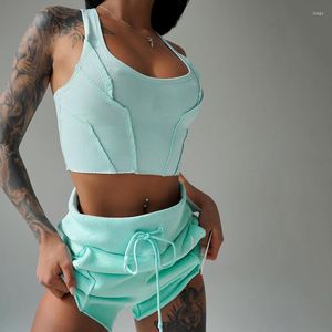 Women's Tracksuits Summer Crop Tops Two Piece Set Shorts Cargo Pants Yoga Suits Sexy Casual Outfits Women Sweatsuits Sportswear Jogging